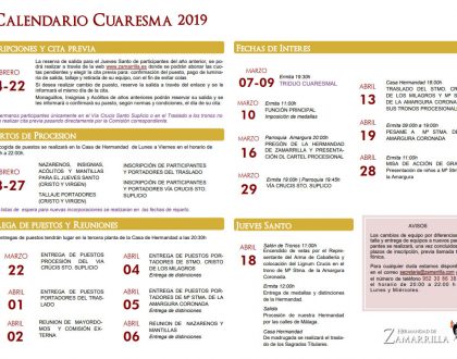 Calendario de Cuaresma 2019