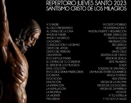 REPERTORIO MUSICAL SANTÍSIMO CRISTO DE LOS MILAGROS 2023